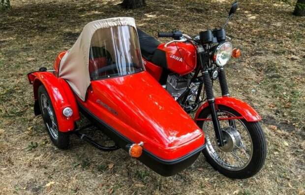 Jawa-350 с коляской 1990 года выпуска после реставрации