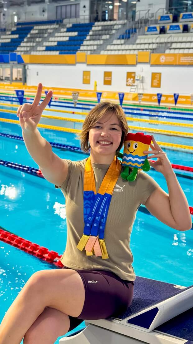 Нижегородская пловчиха Анастасия Корзунина выиграла три золота в Абу-Даби