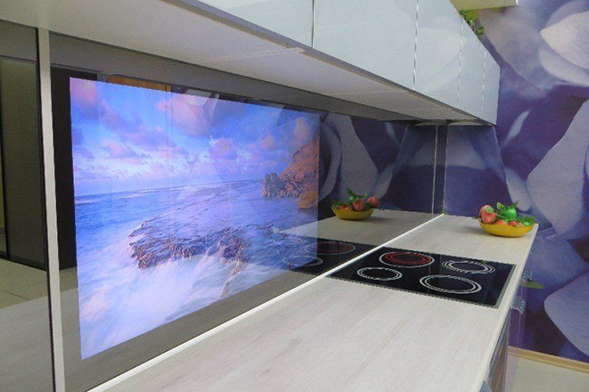 Телевизор на кухне: варианты установки, фото готовых конструкций (76 фото)