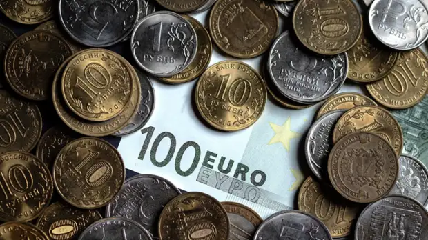 Рубль растёт к евро