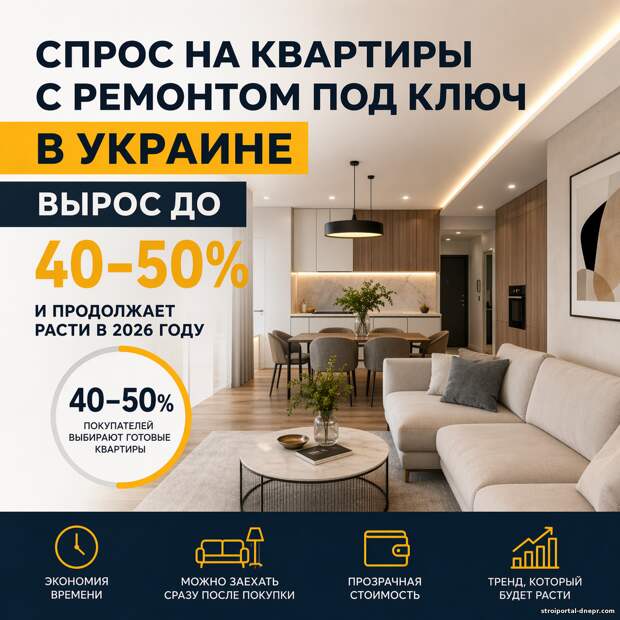 Рынок перевернулся: до 50% покупателей выбирают квартиры «под ключ» — почему это новая норма 2026 года