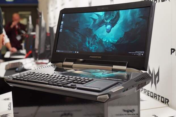 Acer Predator 21x, с самым большим и к тому же, изогнутым, экраном компьютер, необычные ноутбуки, ноутбук