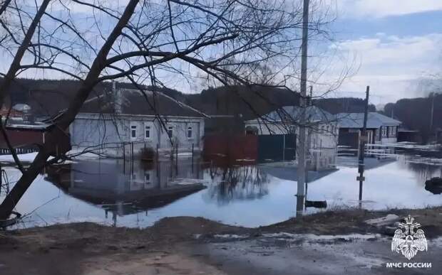 В Рязанской области половодьем затоплено 3 дороги, 3 моста и 13 участков
