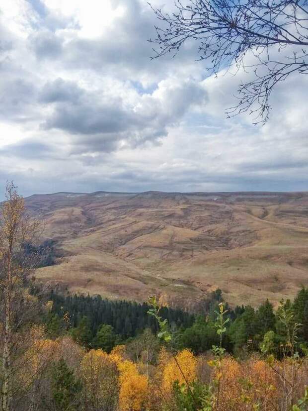 Плато Лаго-Наки. Вид с Азишского перевала.