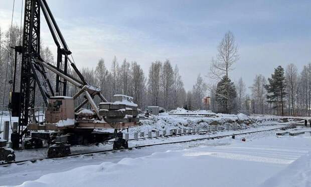 В Северодвинске начались работы по свайному основанию нового бассейна на стадионе «Север»