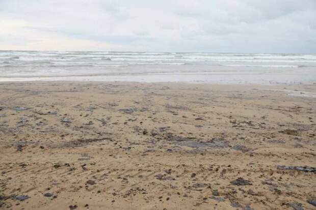 Новый выброс мазута зафиксировали на пляже в Анапе