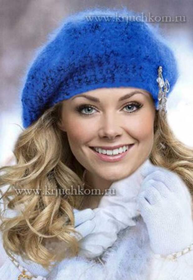 Схемы вязанных крючком беретов