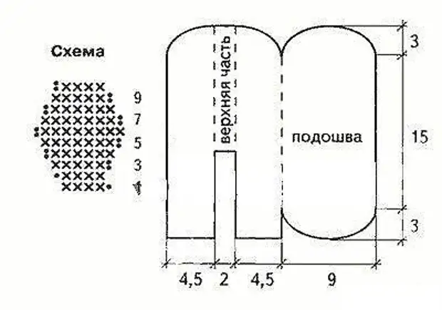 Мужские домашние тапочки крючком схемы и описание