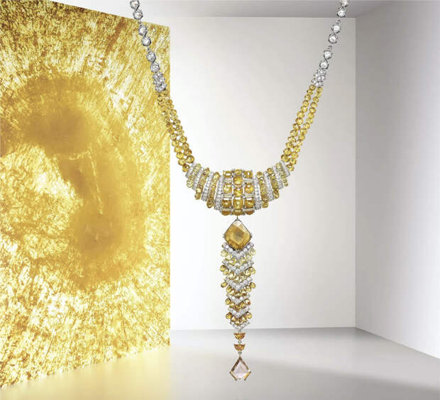 Колье Картье с гелиодором и бриллиантами