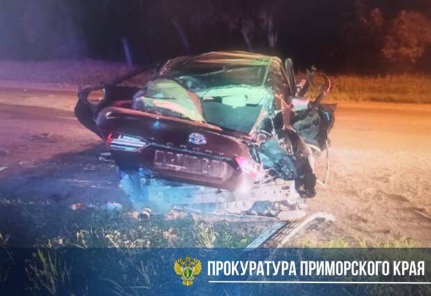 16-летняя девочка погибла в перевернувшемся авто на ж/д переезде в Приморье