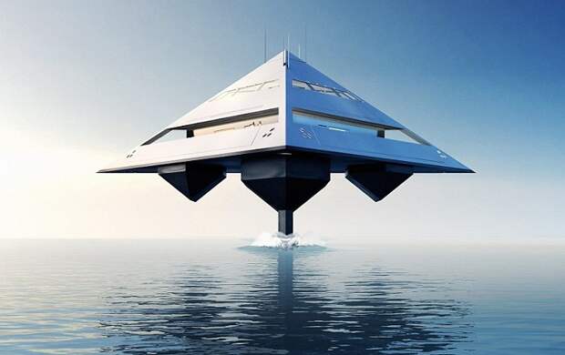 Концепт необычной яхты от британского дизайнера и архитектора Jonathan Schwinge.