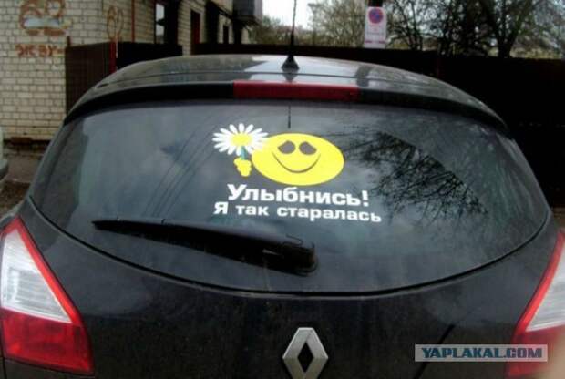 Что обычно водители пишут на своих автомобилях?