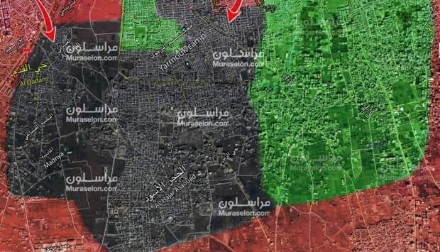 Ликвидация крупного котла на юге Дамаска: удары САА видны на новой карте