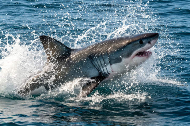 Молодой рыбак в трусах спас запутавшуюся в леске акулу-людоеда