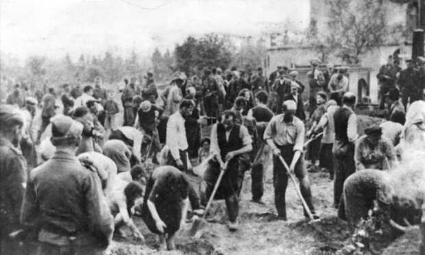 Евреи копают могилы. Тернопольская область.