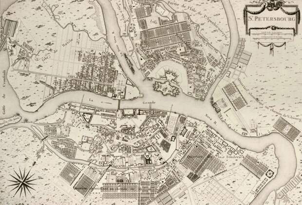 1753 год СПб, древние карты, карты, карты Питера, редкие карты, санкт-петербург