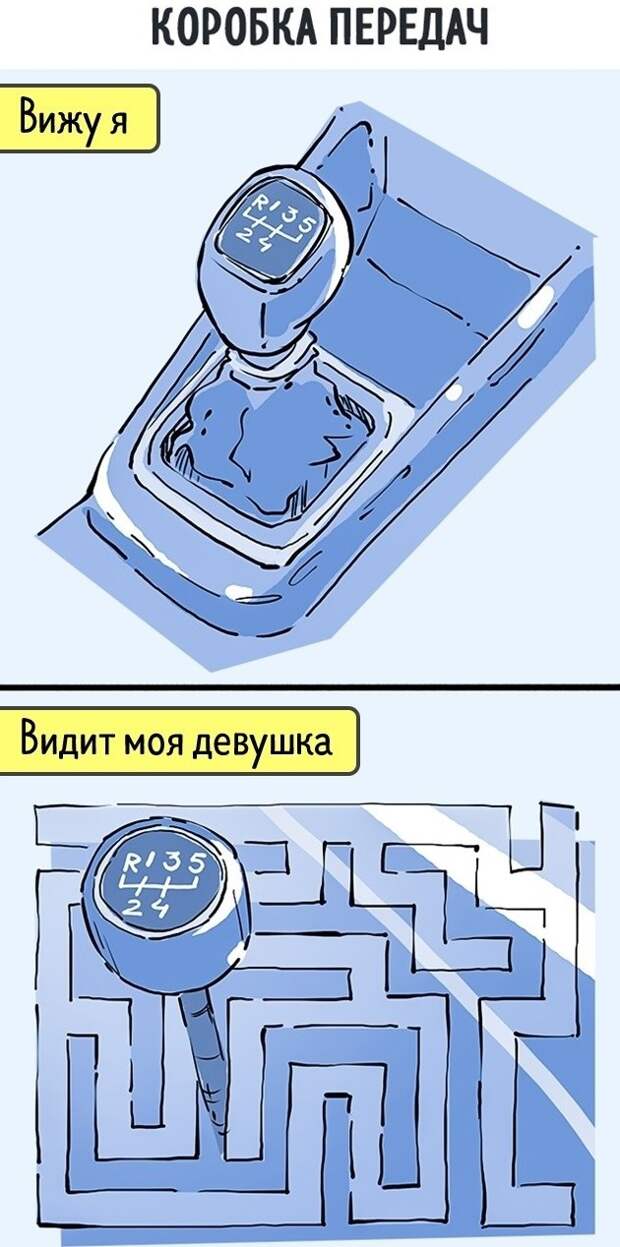 О том, что моя девушка видит этот мир совсем по-другому девушки и парни, прикол, юмор