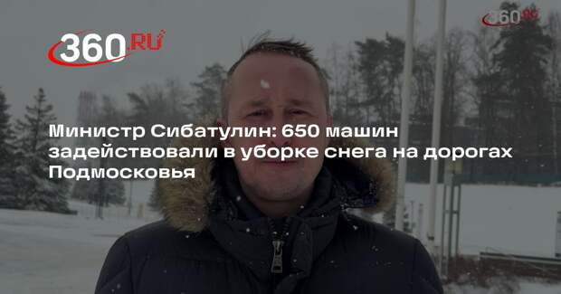Министр Сибатулин: 650 машин задействовали в уборке снега на дорогах Подмосковья