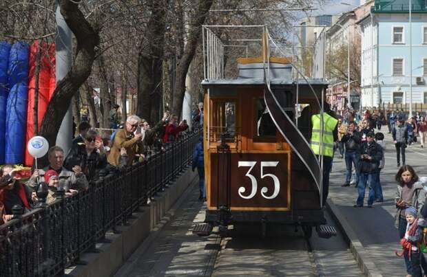 Московскому трамваю сегодня исполняется 119 лет. Прошел парад трамваев Москова, трамваи, фоторепортаж