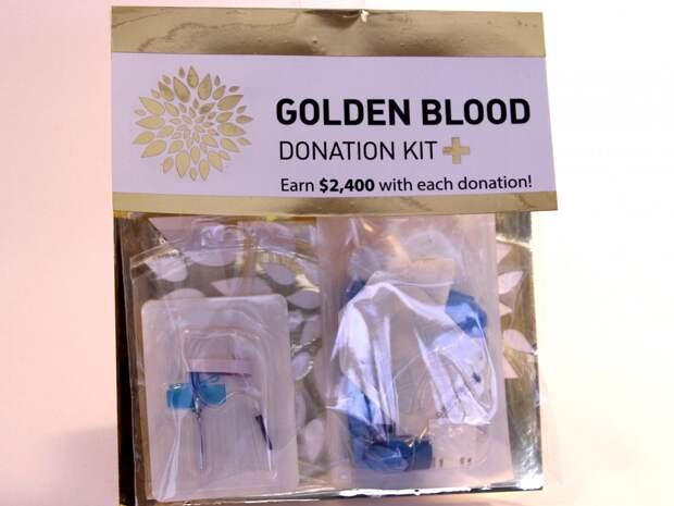 golden blood donation kit
