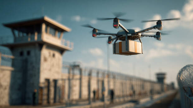 В США беспилотник сбросил на тюремный двор стейк и крабов для заключенных