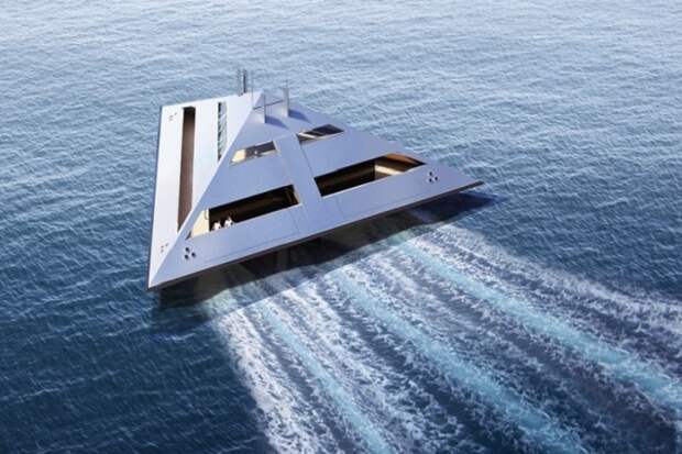 Скорость Tetrahedron Super Yacht сможет развиться до 43,7 миль в час.