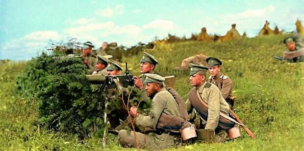 Русские солдаты на фронте Первой мировой войны