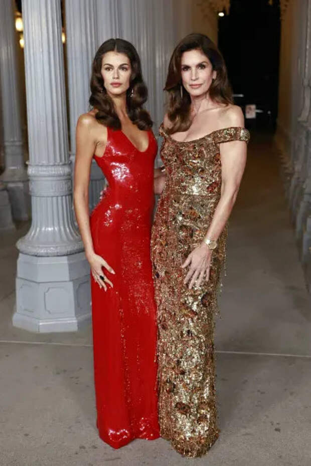 Кайя Гербер и Синди Кроуфорд