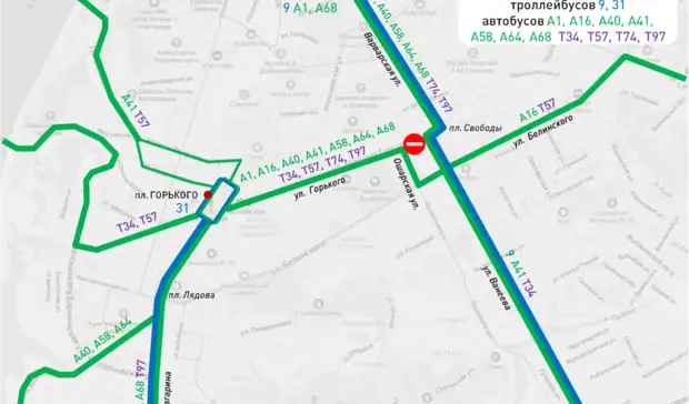 Движение транспорта изменится в центре Нижнего Новгорода в выходные