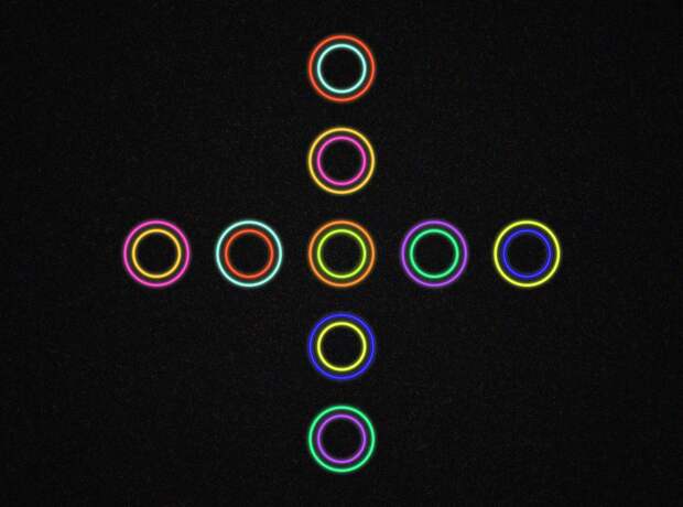 Design for good, represented by 10 colorful circles. Illustration by Julie Campbell.