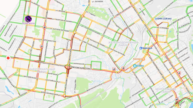 Снежный апокалипсис. Пробки в 10 баллов заблокировали движение в Барнауле утром 13 января