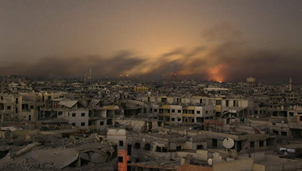 Дым над Восточной Гутой, Сирия. Архивное фото