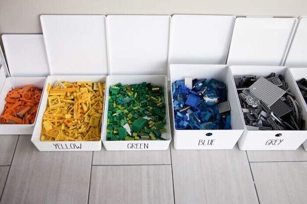 Организация деталек Лего