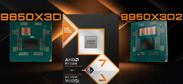 Нужно больше игровых процессоров. AMD высокочастотный Ryzen 7 9850X3D и уникальный Ryzen 9 9950X3D2 с огромным объёмом кеш-памяти