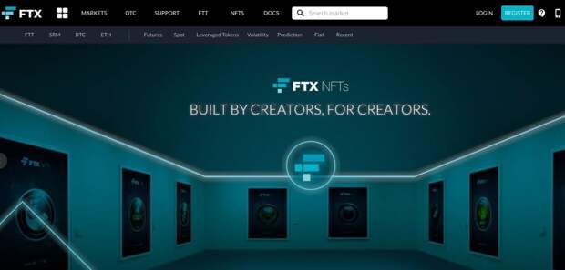 ftx website homepage screenshot