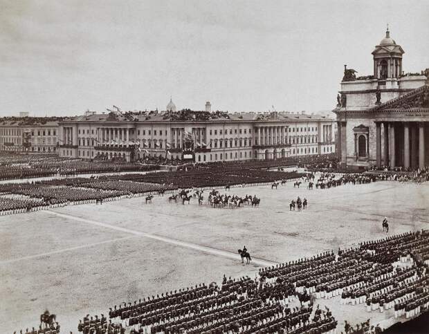 Выход торжественной процессии из Исаакиевского собора. 1872