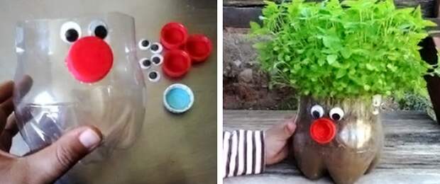 10 способов превратить обычную пластиковую бутылку в дизайнерский цветочный горшок
