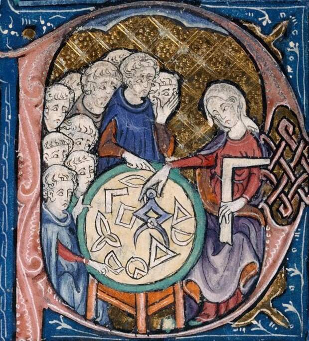Женщина, преподающая геометрию, ок. 1308-16 года. \ Фото: bing.com. Женщина, преподающая геометрию, ок. 1308-16 года. \ Фото: bing.com.