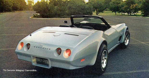 1974 Chevrolet Corvette Convertible 70-е, автомобили, винтажные авто, ностальгия
