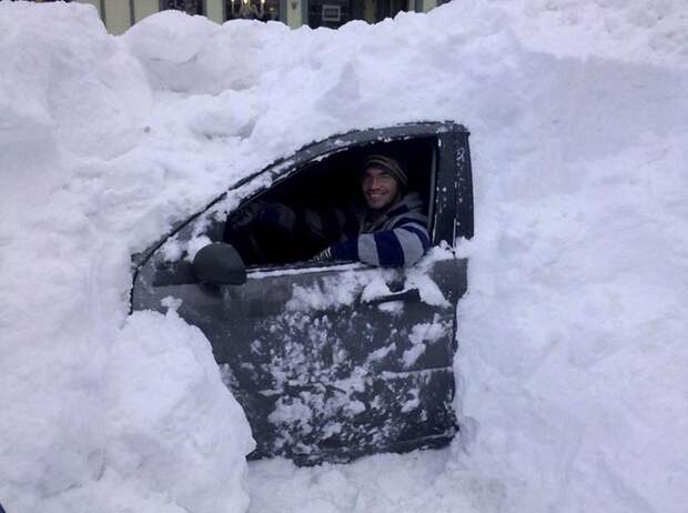 Зима авто, прикол, юмор