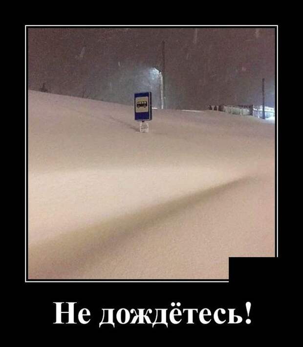 Демотиватор про снегопады