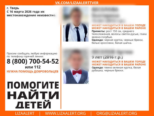 Пропавшие брат и сестра могут находиться в Ленобласти