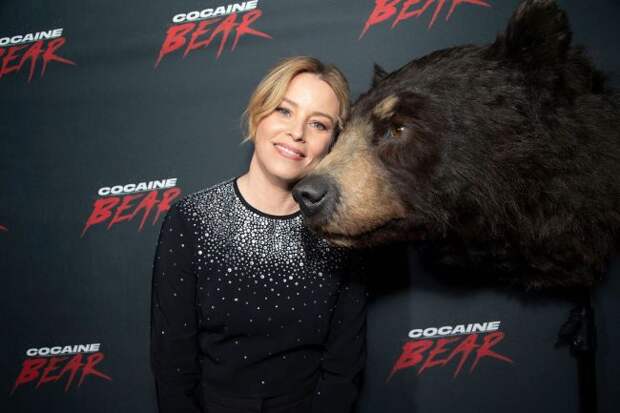 Director Elizabeth Banks at an event for the movie Cocaine Bear in Los Angeles