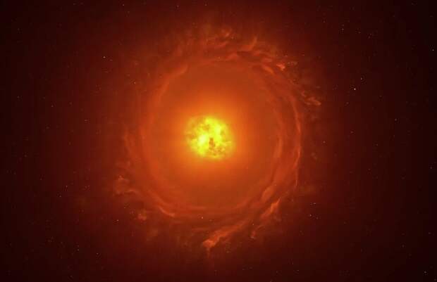 Гигантская звезда размером с орбиту Юпитера стремительно потускнела — астрономы ждут взрыва
