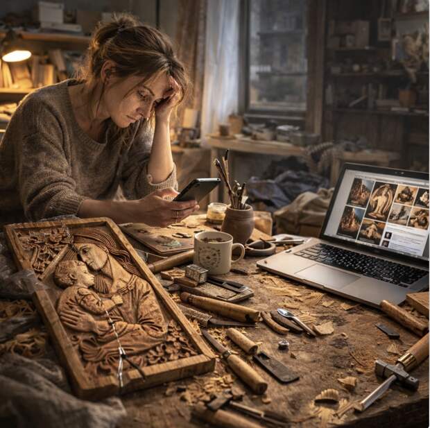 Супруг выставил её работы к мусорным контейнерам — а спустя три недели заметил их в экспозиции