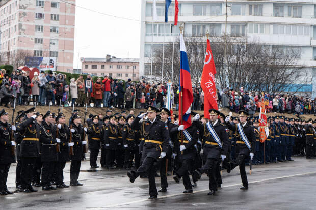На Северном флоте состоялись военные парады, посвящённые 79-й годовщине Великой Победы