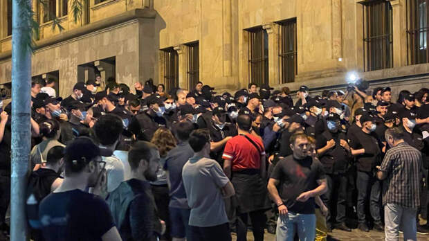 «Бросали камни и бутылки»: при разгоне протеста в Тбилиси пострадали полицейские