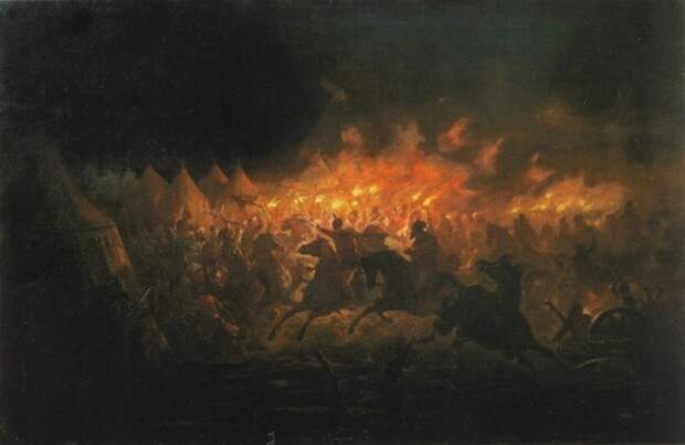 Ночная атака, Теодор Аман, 1891 год. \ Фото: google.com.