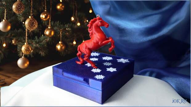 елочная игрушка красная лошадка новогодний талисман