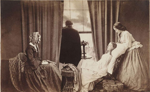 Умирая. 1858г.  Автор: Henry Peach Robinson  (Англия).
